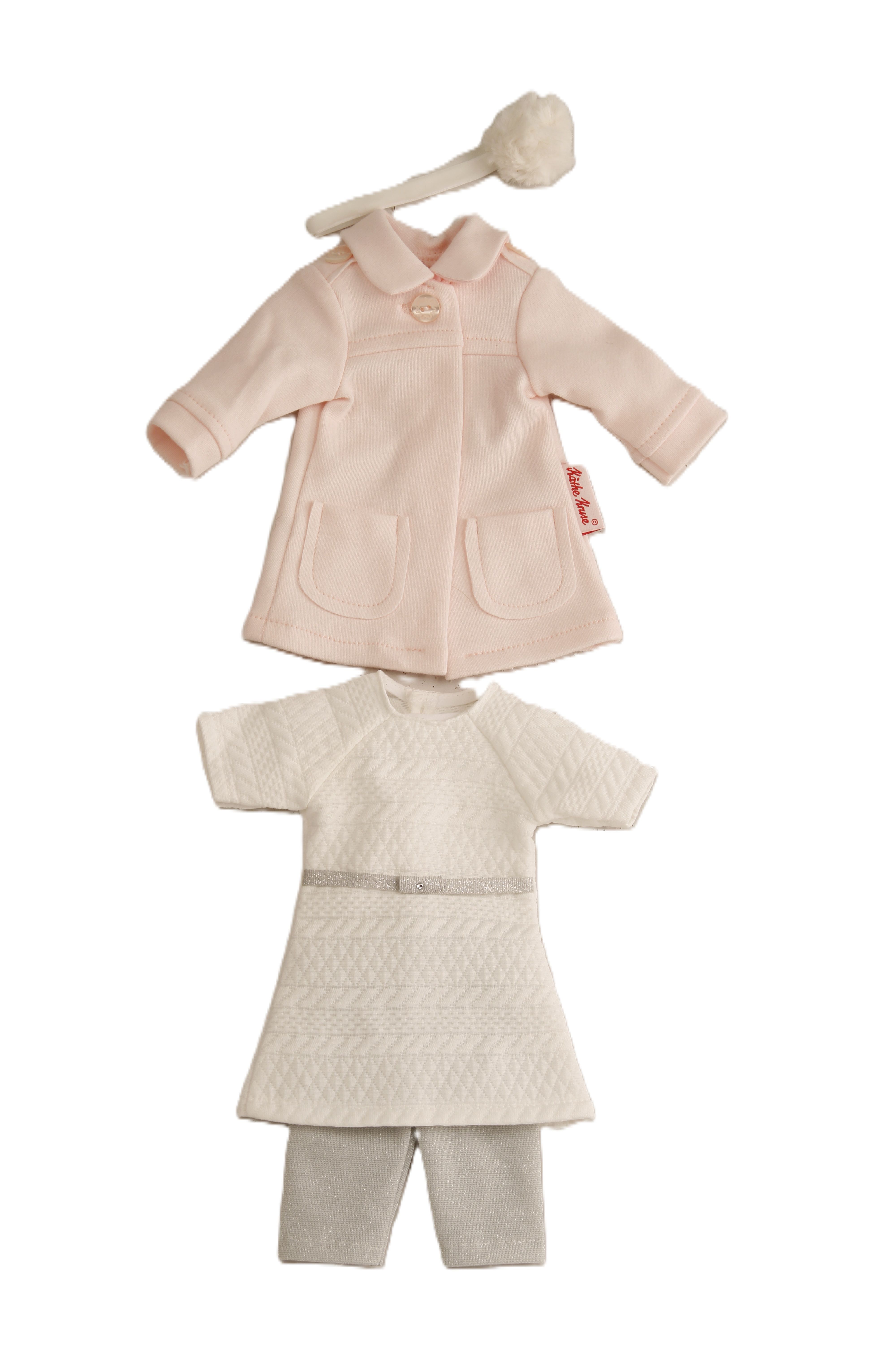 Kleidung zu Puppe Yella 46 cm rose winterlich