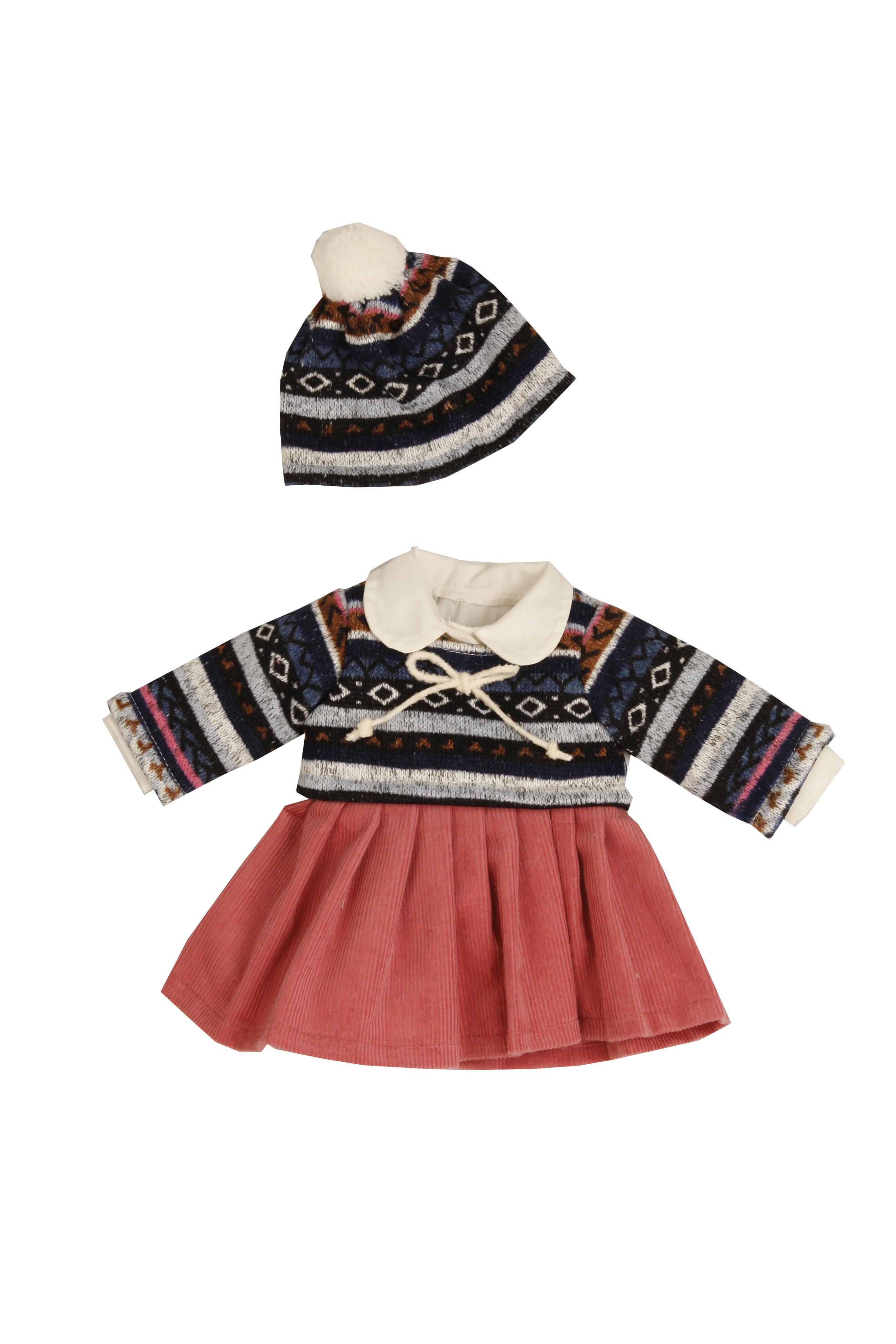 0034769 Kleid für Stehpuppe 46,49 cm winterlich