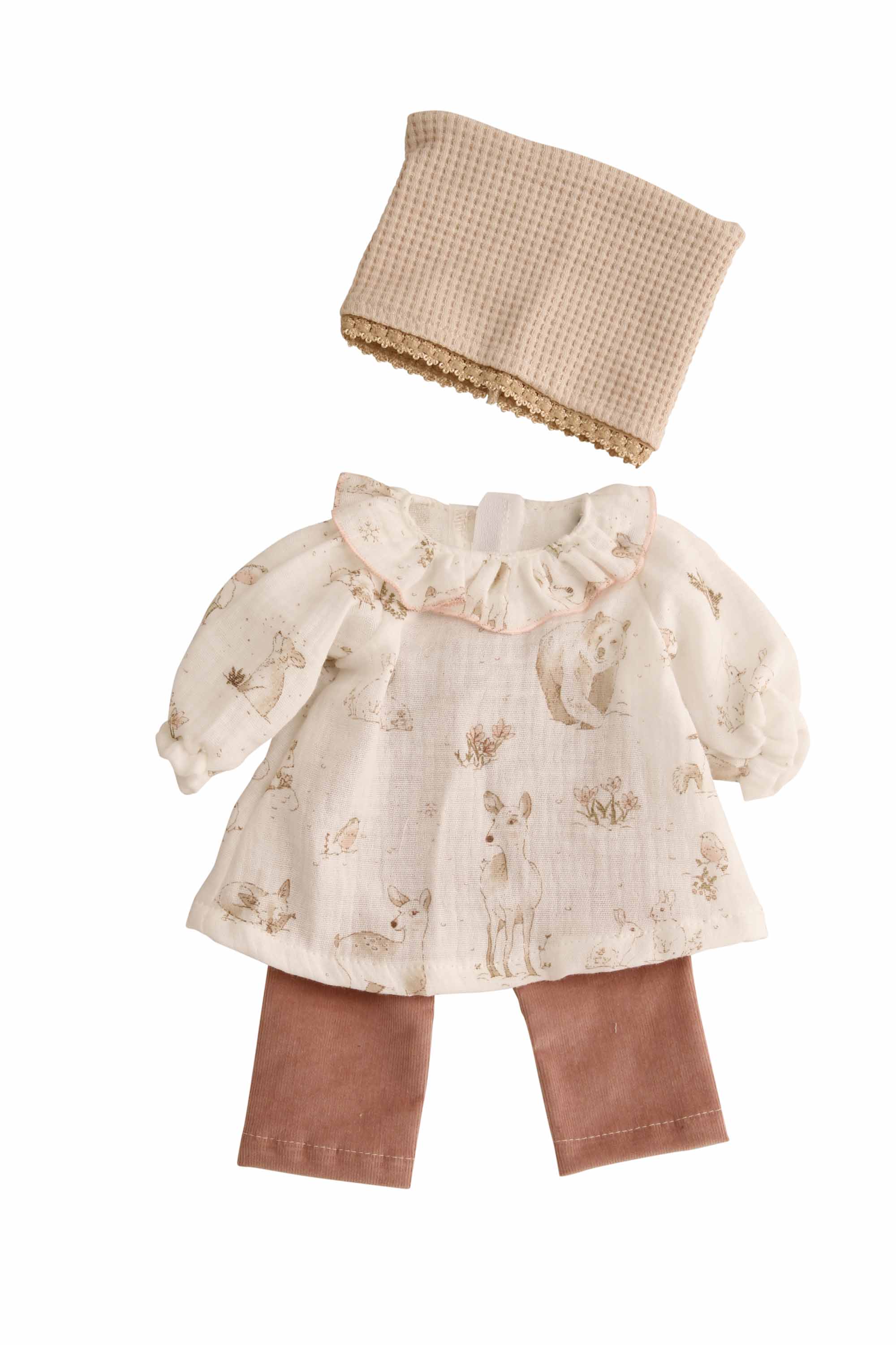 Kleidung zu Puppe Schlummerle 32 cm, Kleidung rose/beige