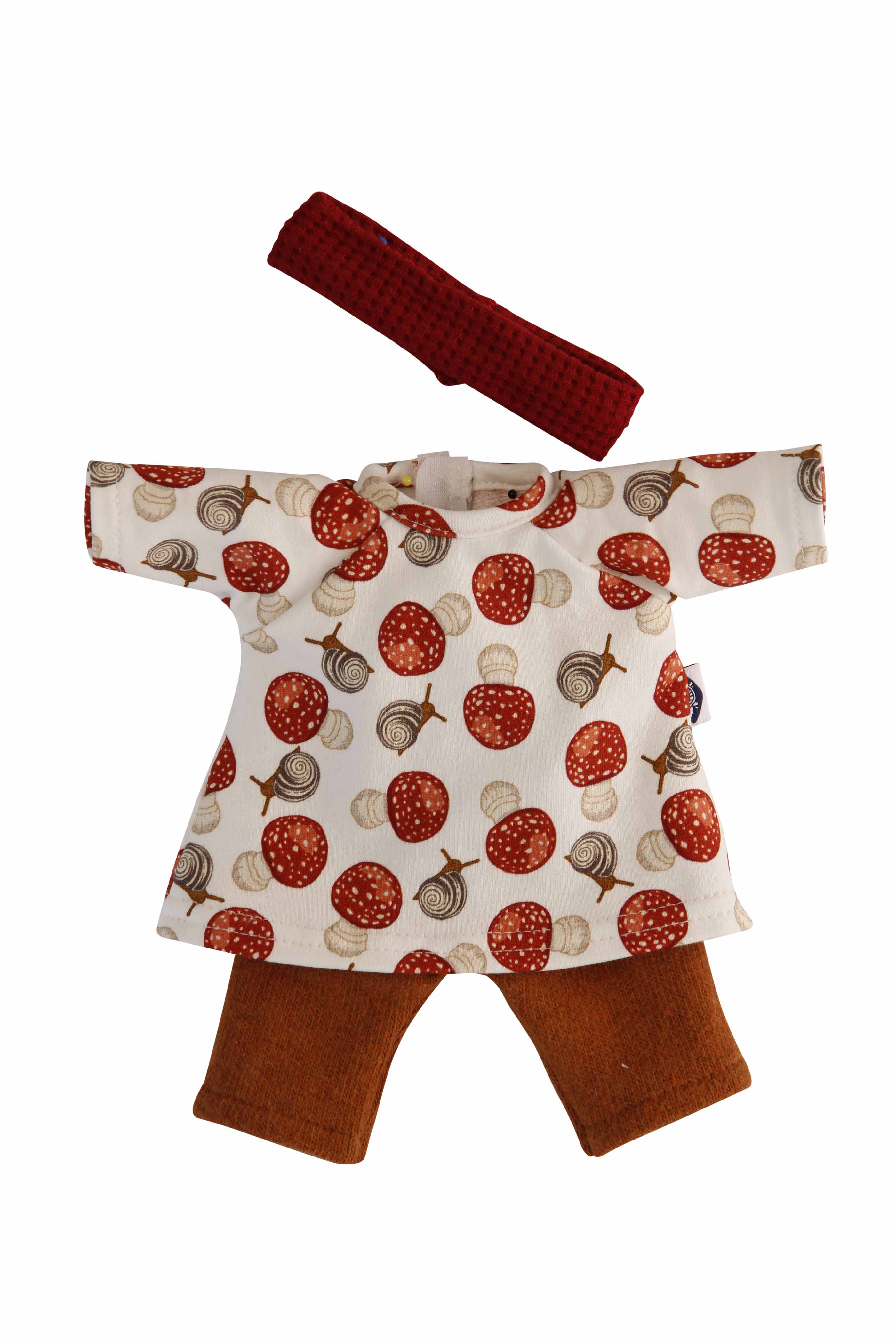 0030212 Kleidung zu Schmuserle/Löckchen 30 cm in weiss/braun/rot
