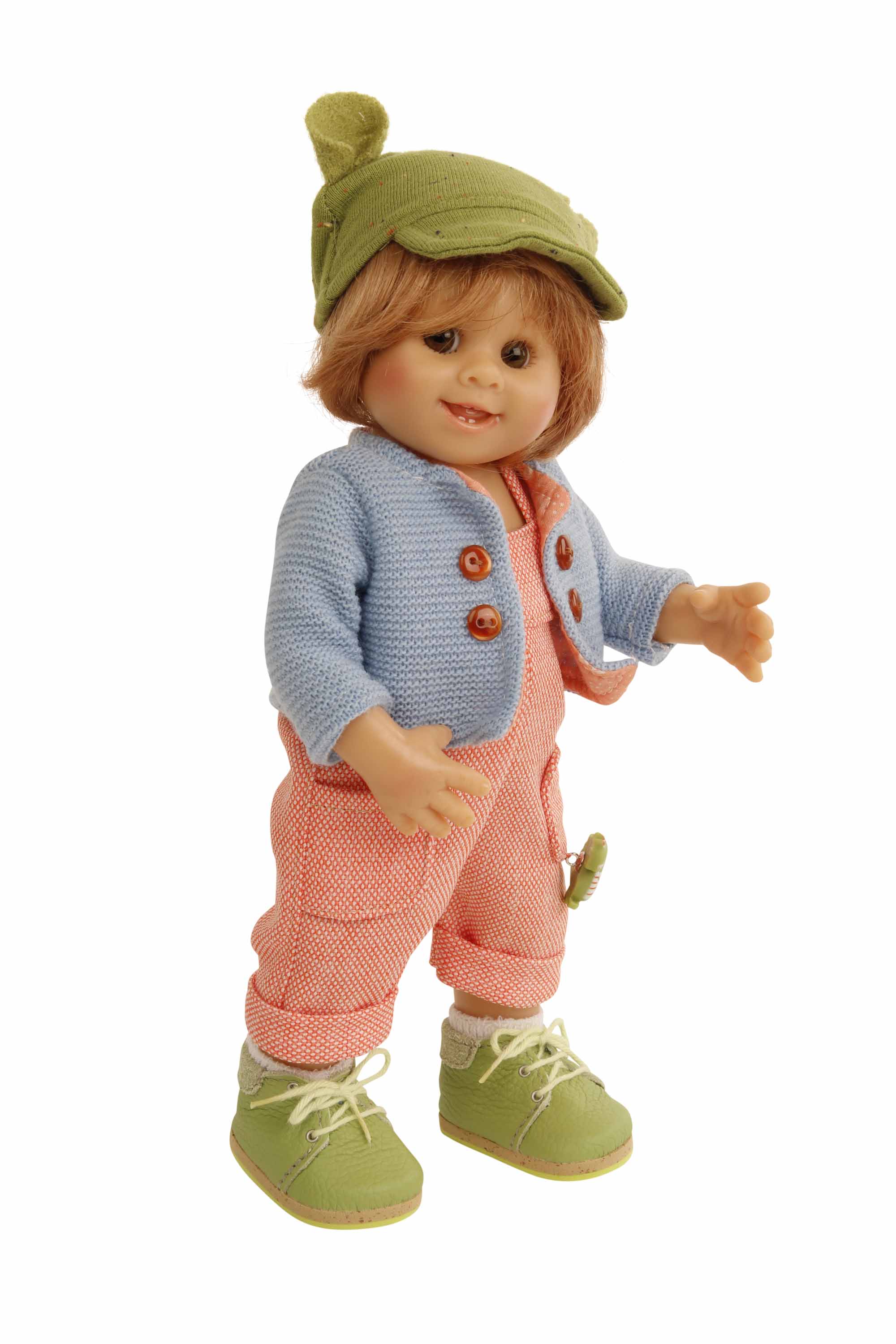 43125325 Puppe Müller-Wichtel Benny 25 cm rote Haare, bunte Kleidung