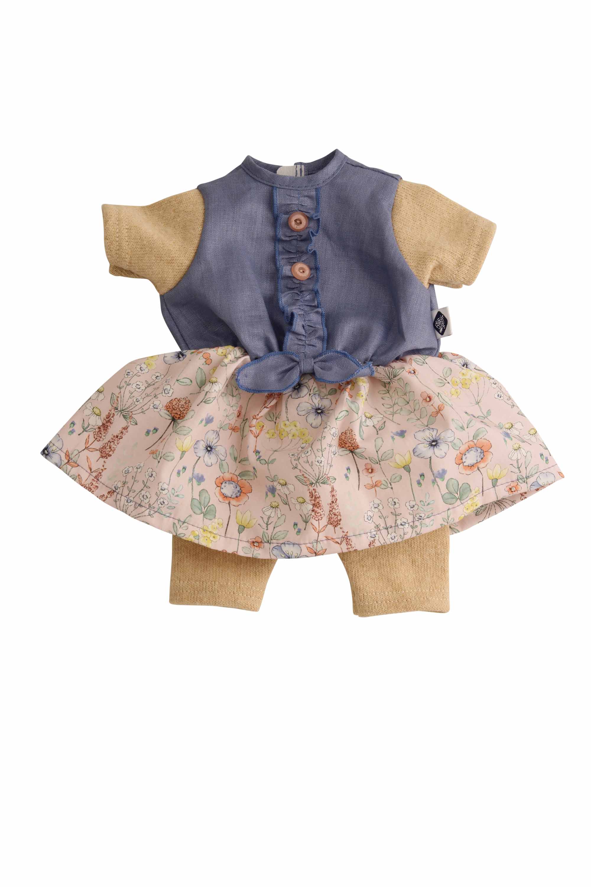 0037353 Kleidung zu Puppe 37 cm Schlummerle/Strampelchen/Schlenkerle/Lenchen- Blumenkleid