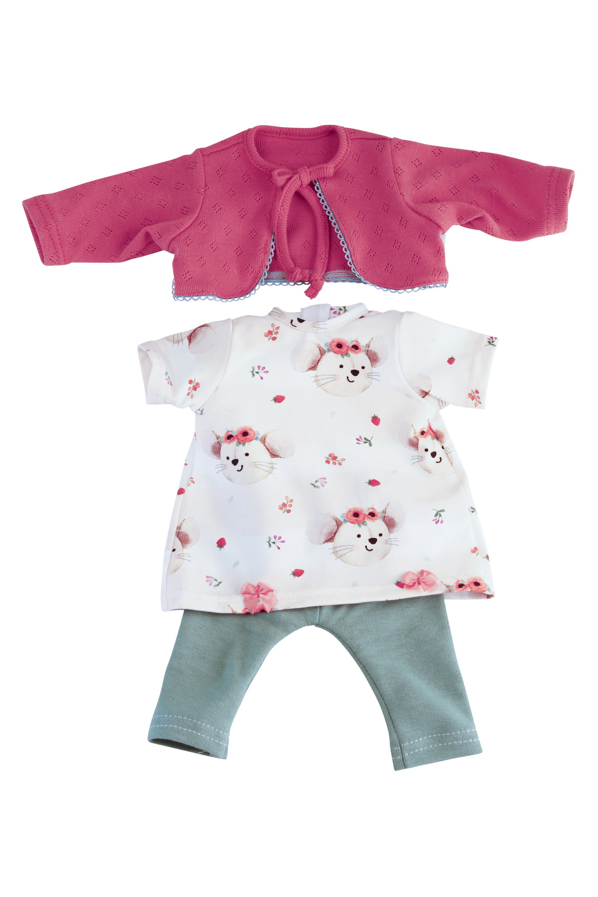 0037159 Kleidung zu Puppe 37 cm Strampelchen/Schlenkerle/Schlummerle/Lenchen ,Mäusekleidung