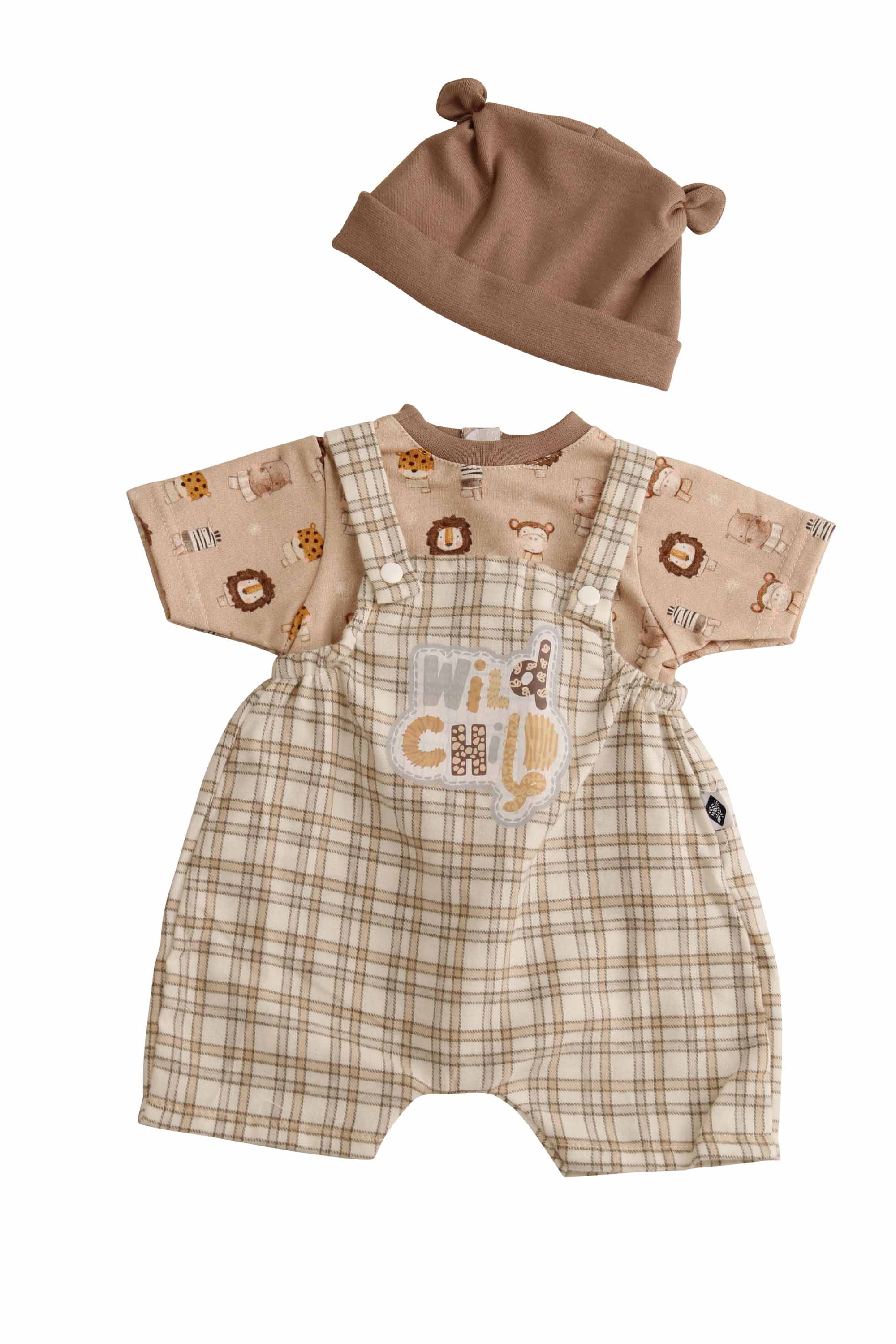 0052405reH8pvYVeuYSE Kleidung zu Puppe 52 cm Peterle/Julchen/Klara/Elli braun/weiss