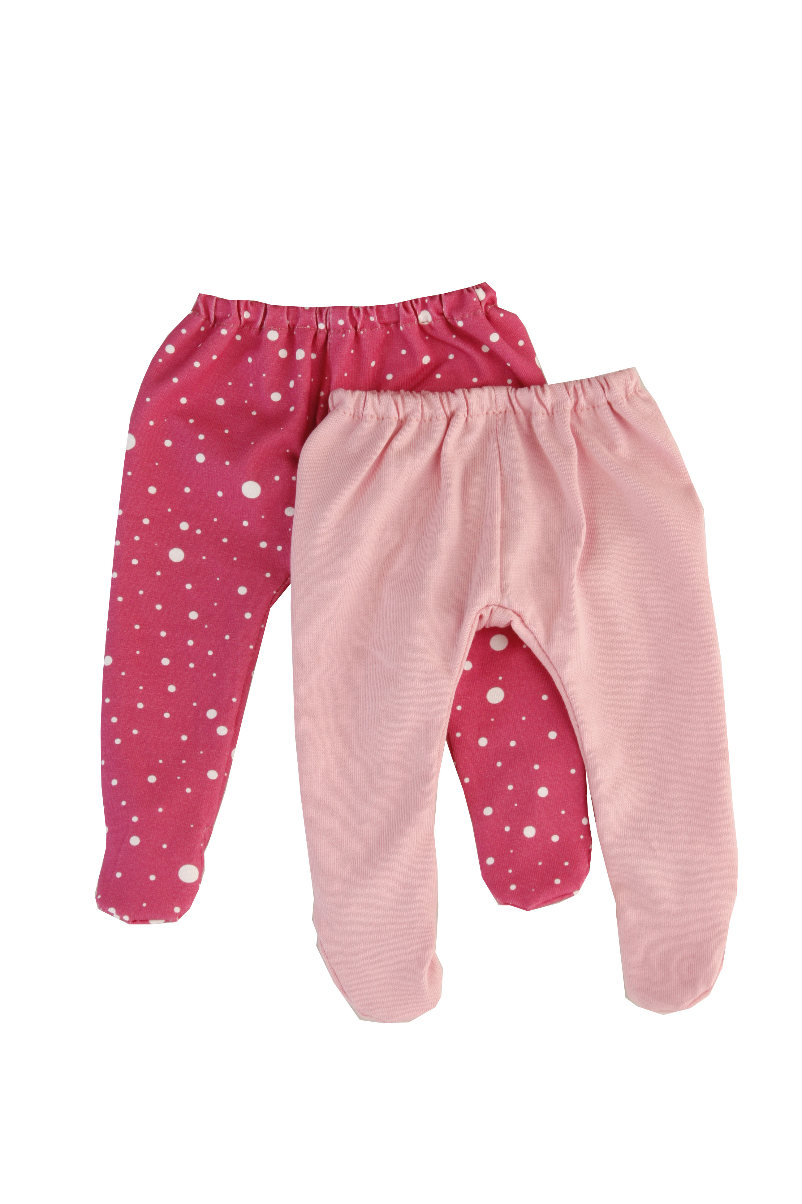 0032993 Strumpfhose 2-er Set für Puppen 32-52 cm rose/rot