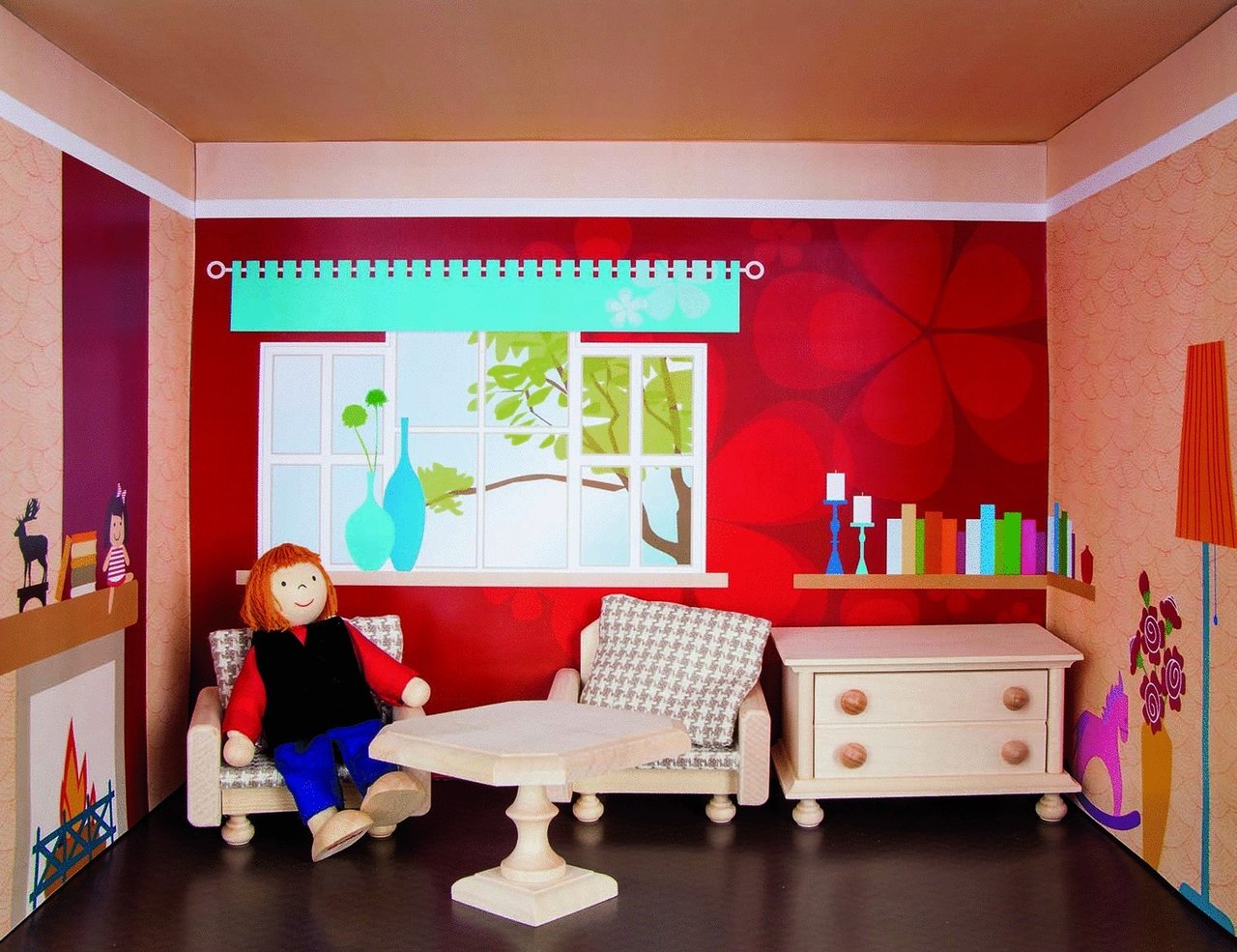 Puppenhaus-Wohnzimmer