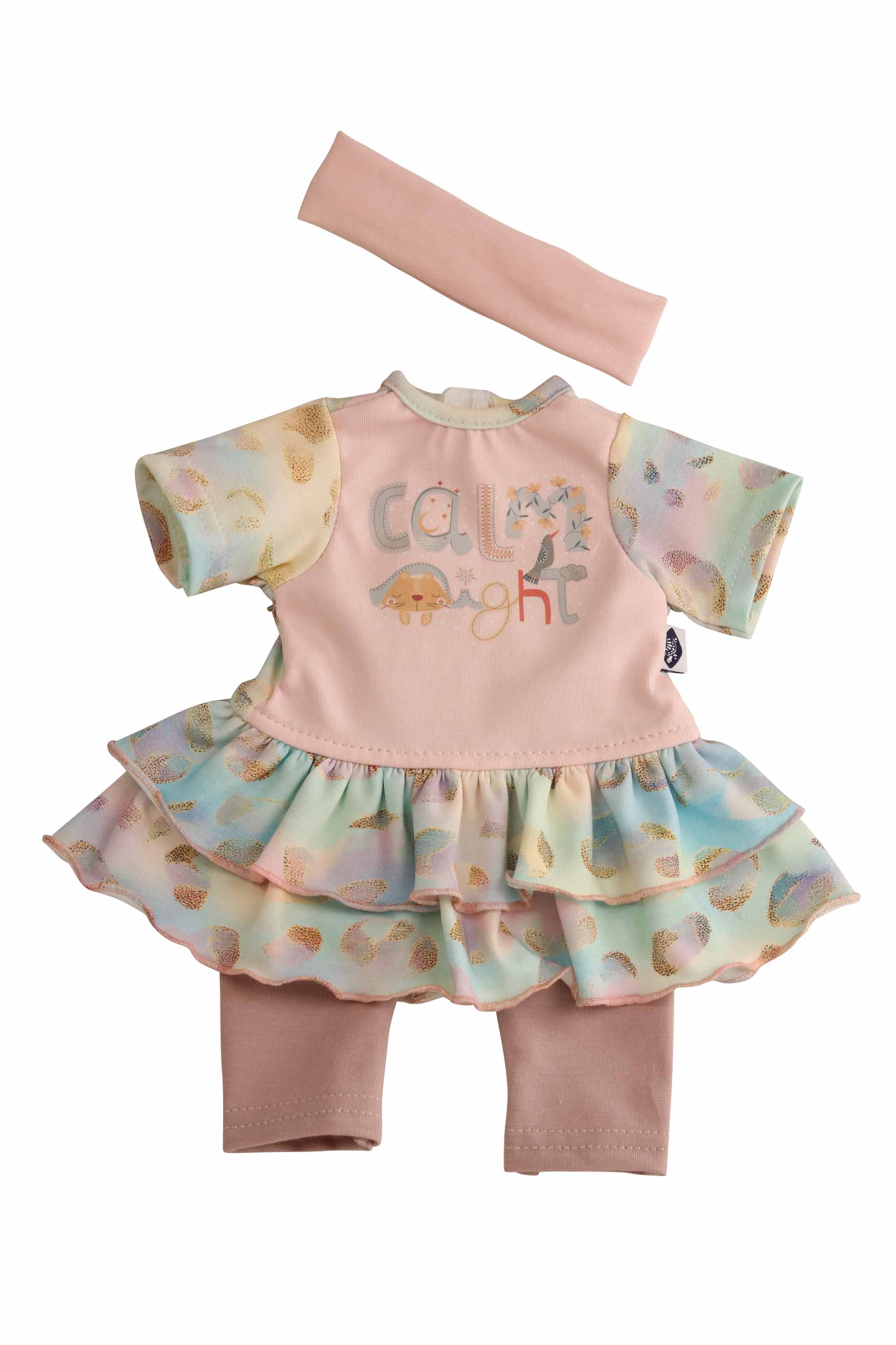 Kleidung zu Puppe 37 cm Schlummerle/Strampelchen/Schlenkerle/Lenchen- Regenbogenkleidung