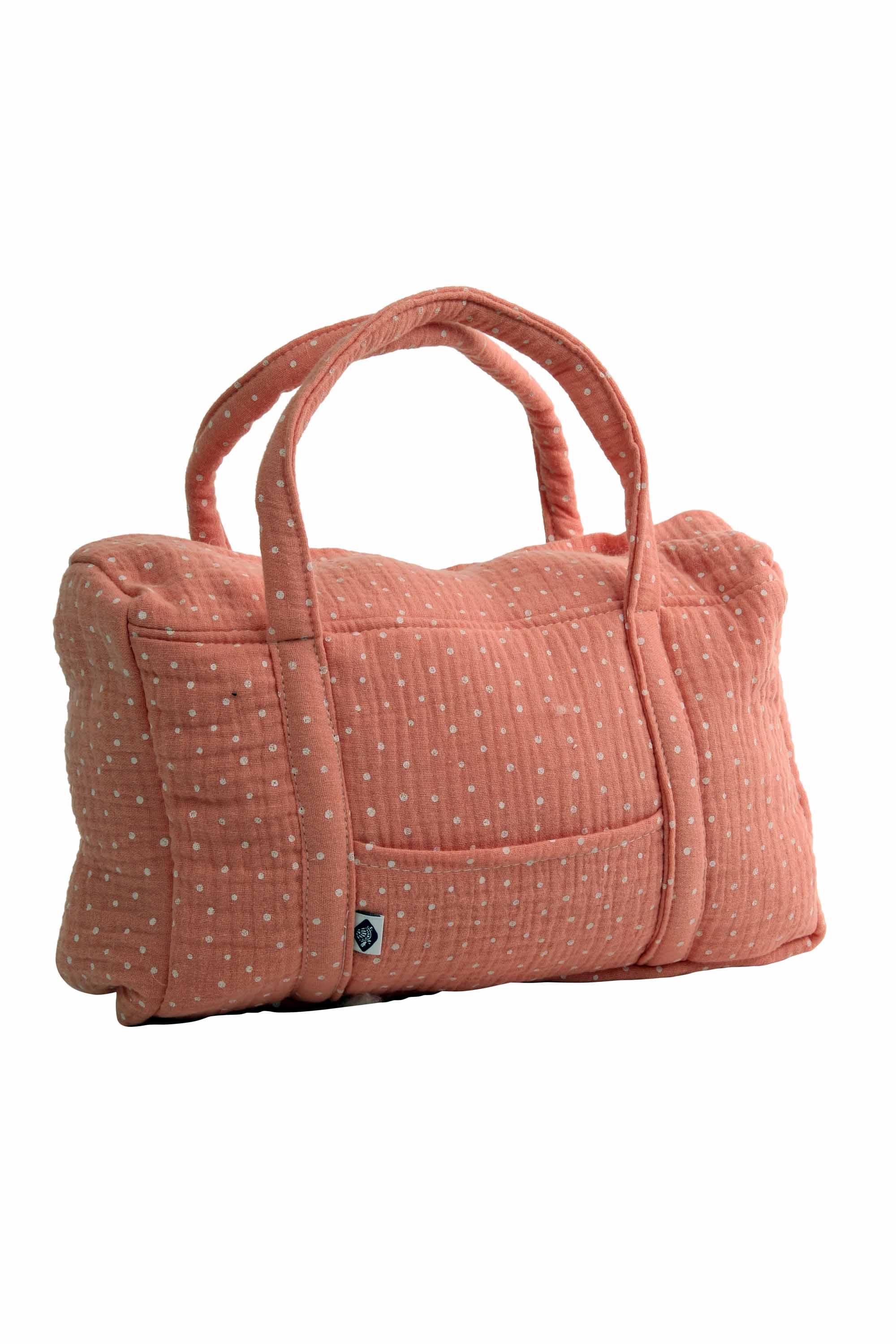 0001215gLwlwupWcFZtu Wickeltasche rose getupft mit Wunschbestickung