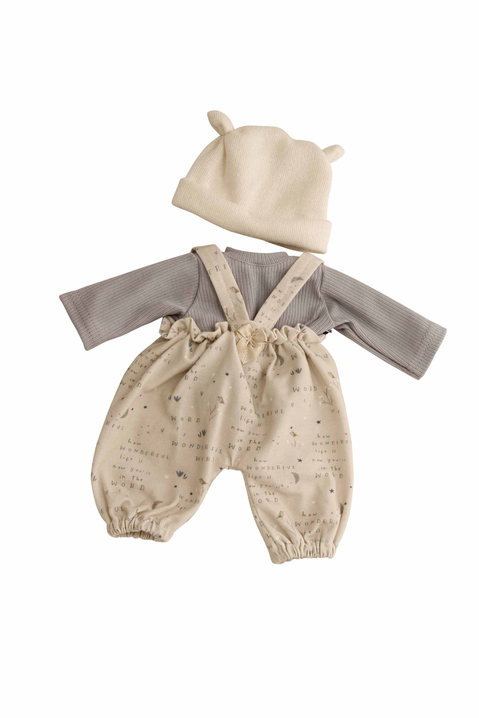 Kleidung zu Puppe Schlummerle 32 cm, Kleidung Junge blau/beige