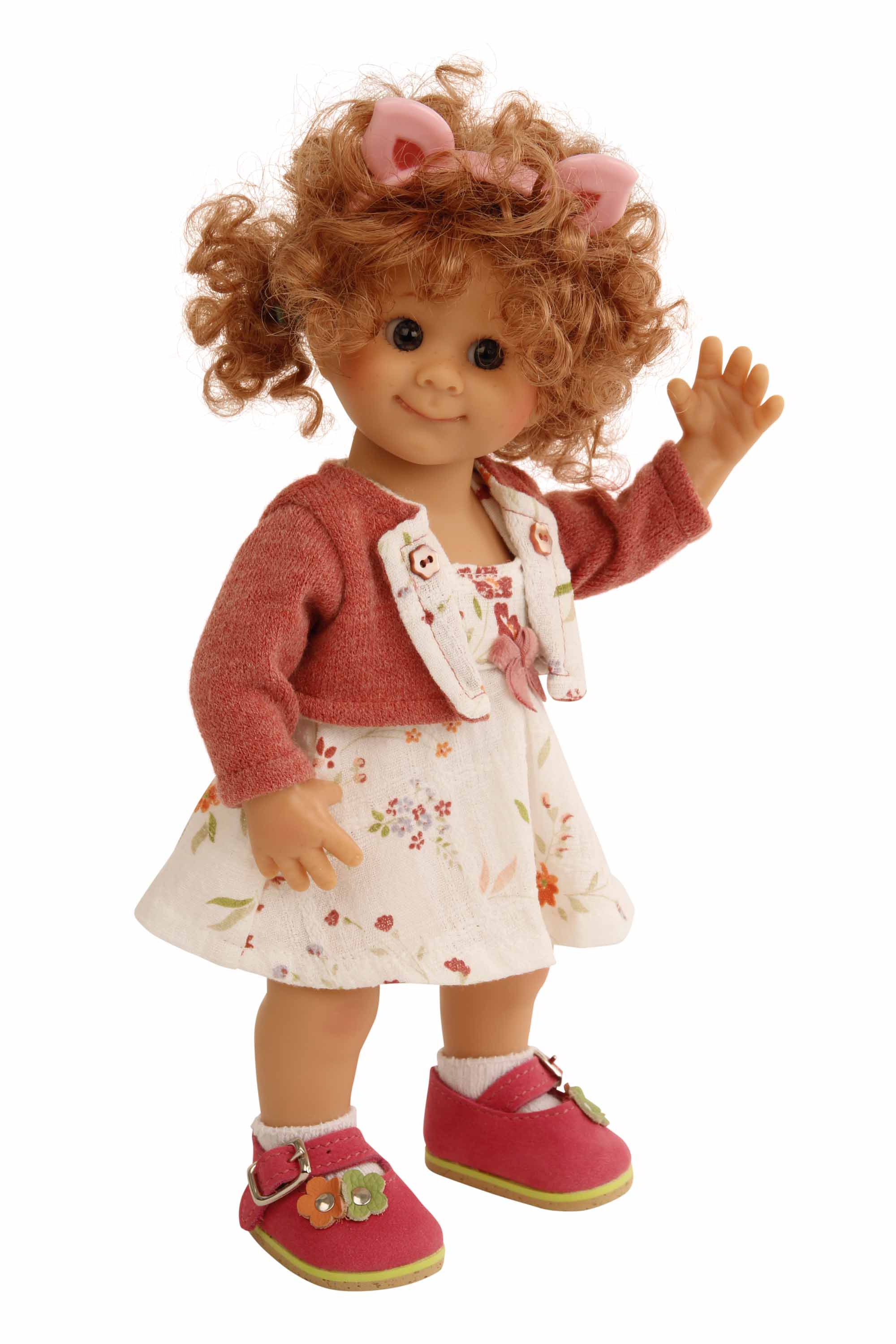 43025326 Puppe Müller-Wichtel Anni 25 cm rote Haare, Sommerkleidung