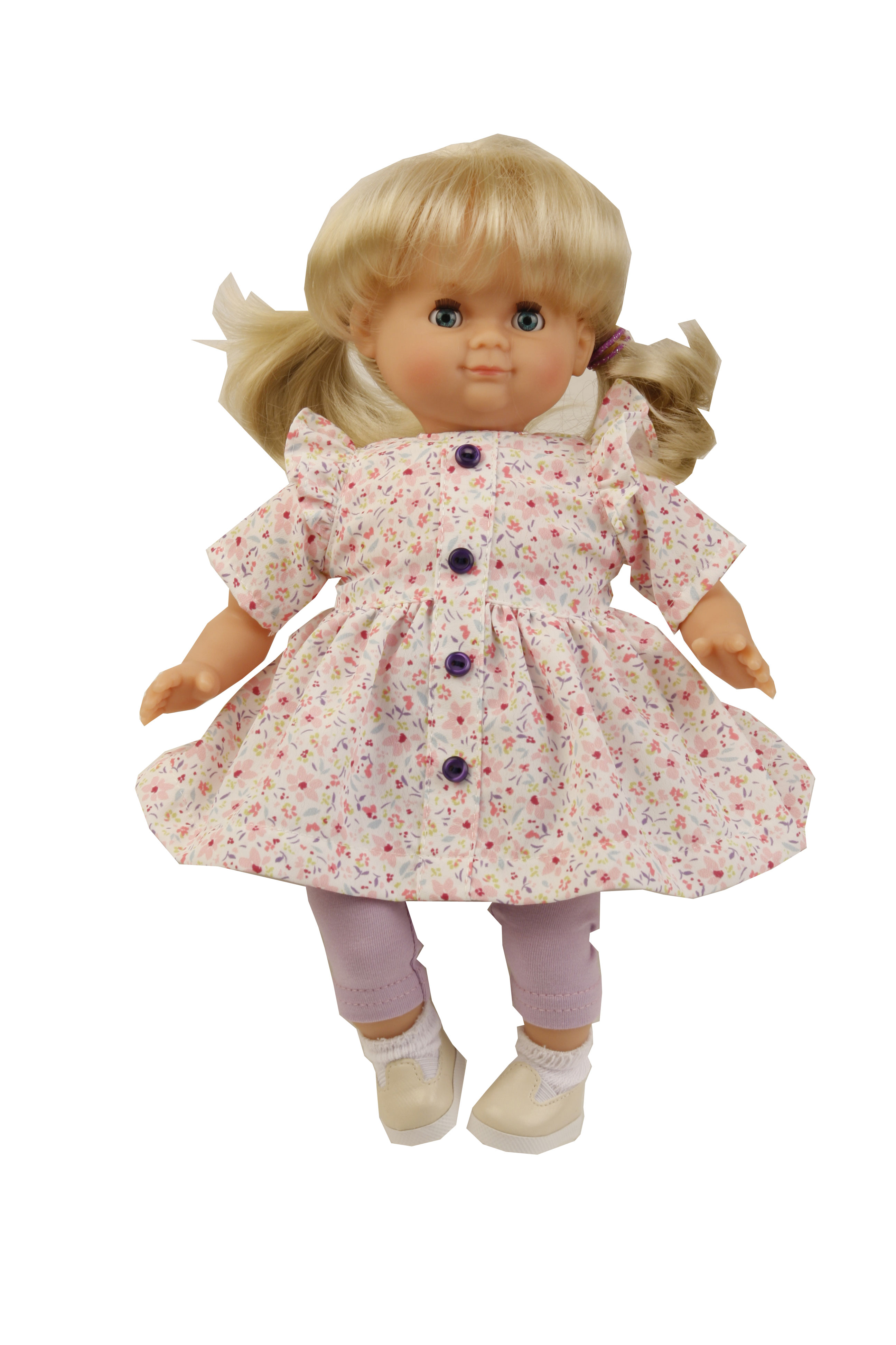 2032112 Puppe Schlummerle 32 cm blonde Haare, blaue Schlafaugen,Blumenkleidung