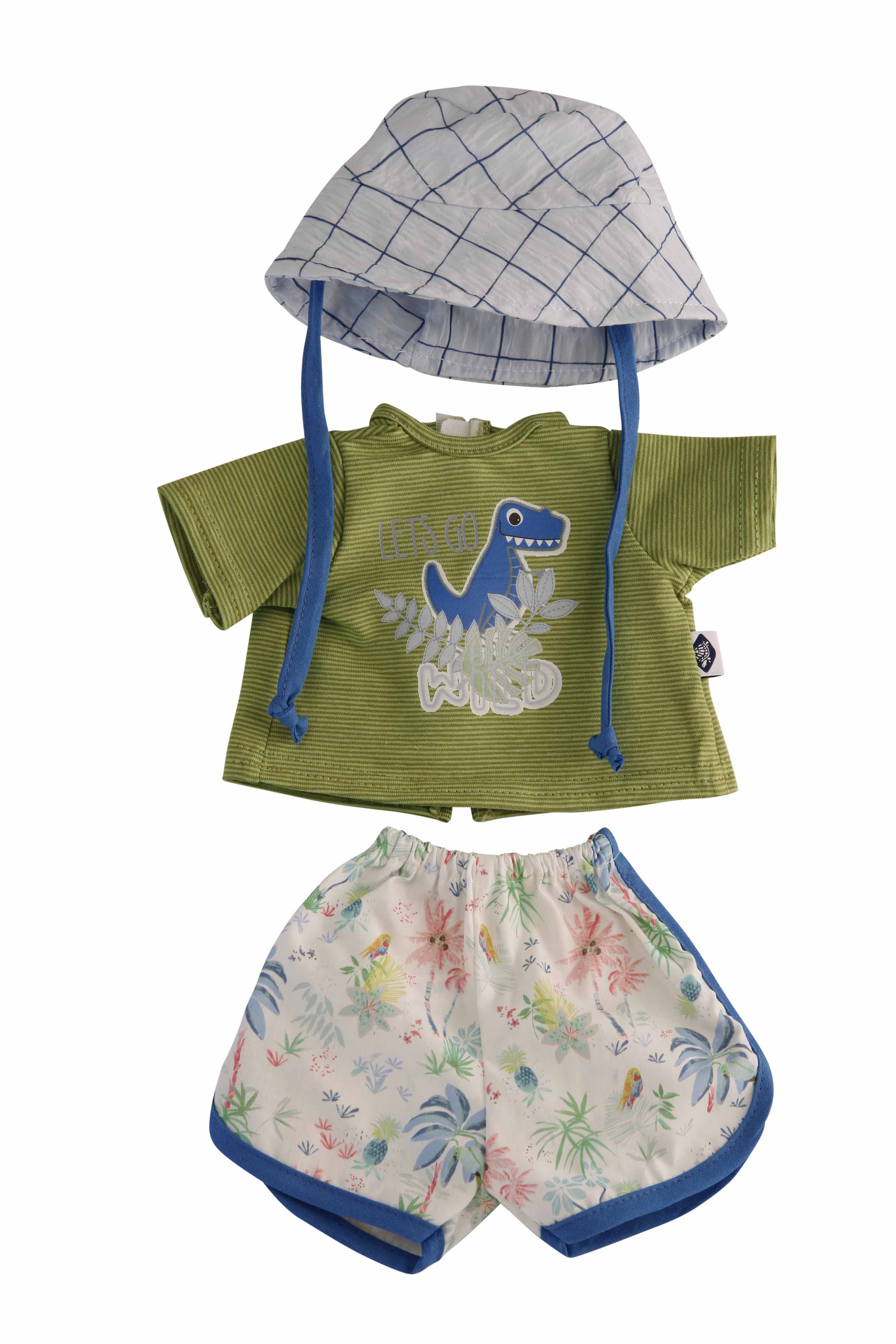 0040236 Kleidung zu Trink + Näßbaby 40 cm Finn weiß/grün/blau