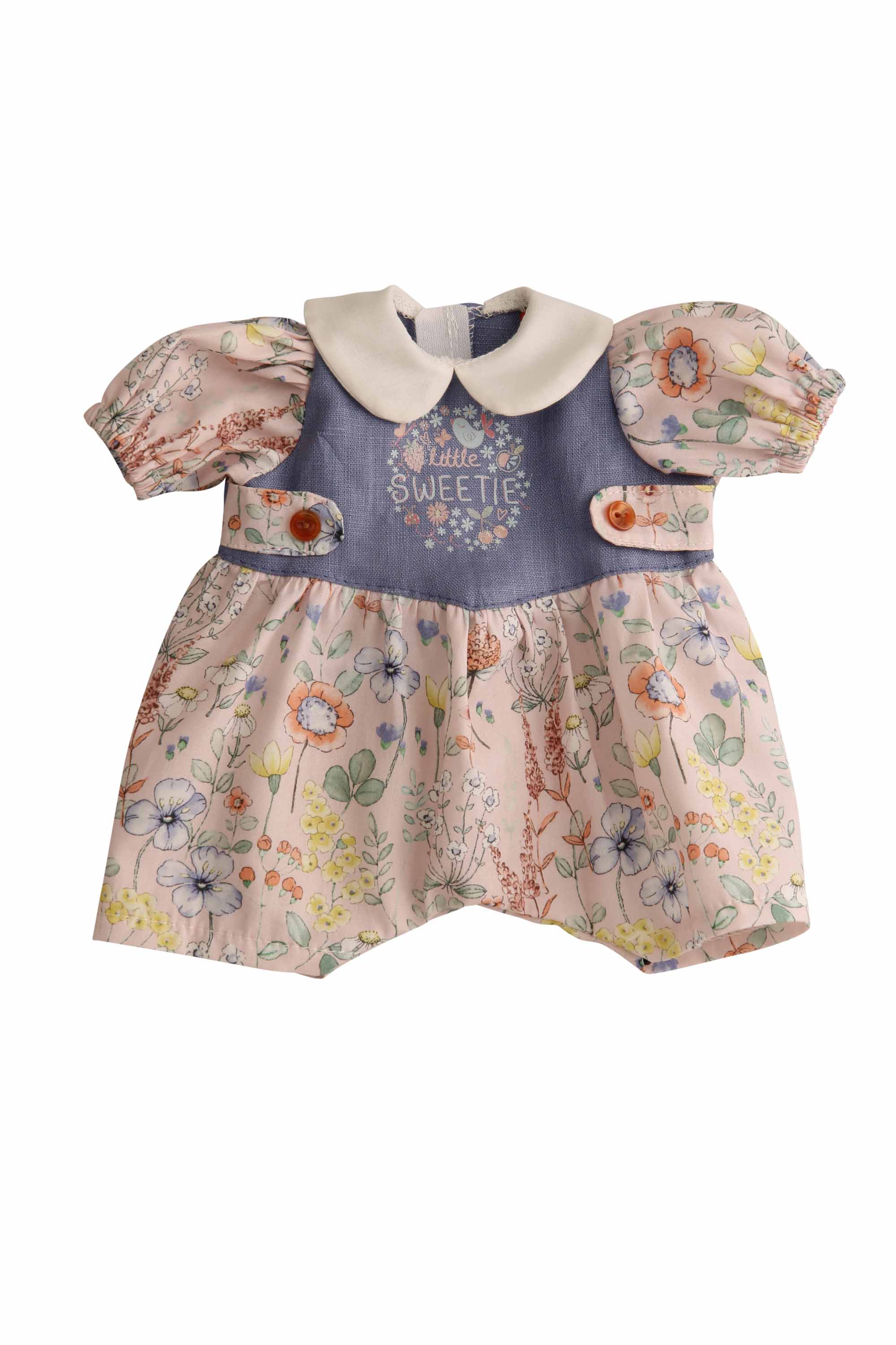 0032356 Kleidung zu Puppe Schlummerle 32 cm, Blumenoverall