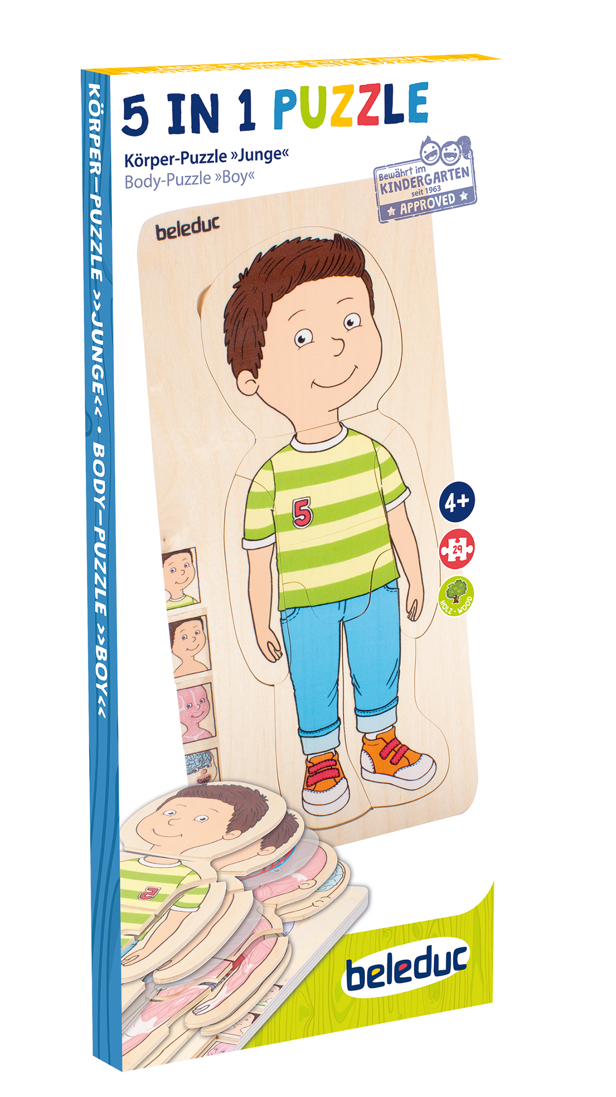 17170-Box-rgb Lagen-Puzzle "Dein Körper" Junge by Beleduc