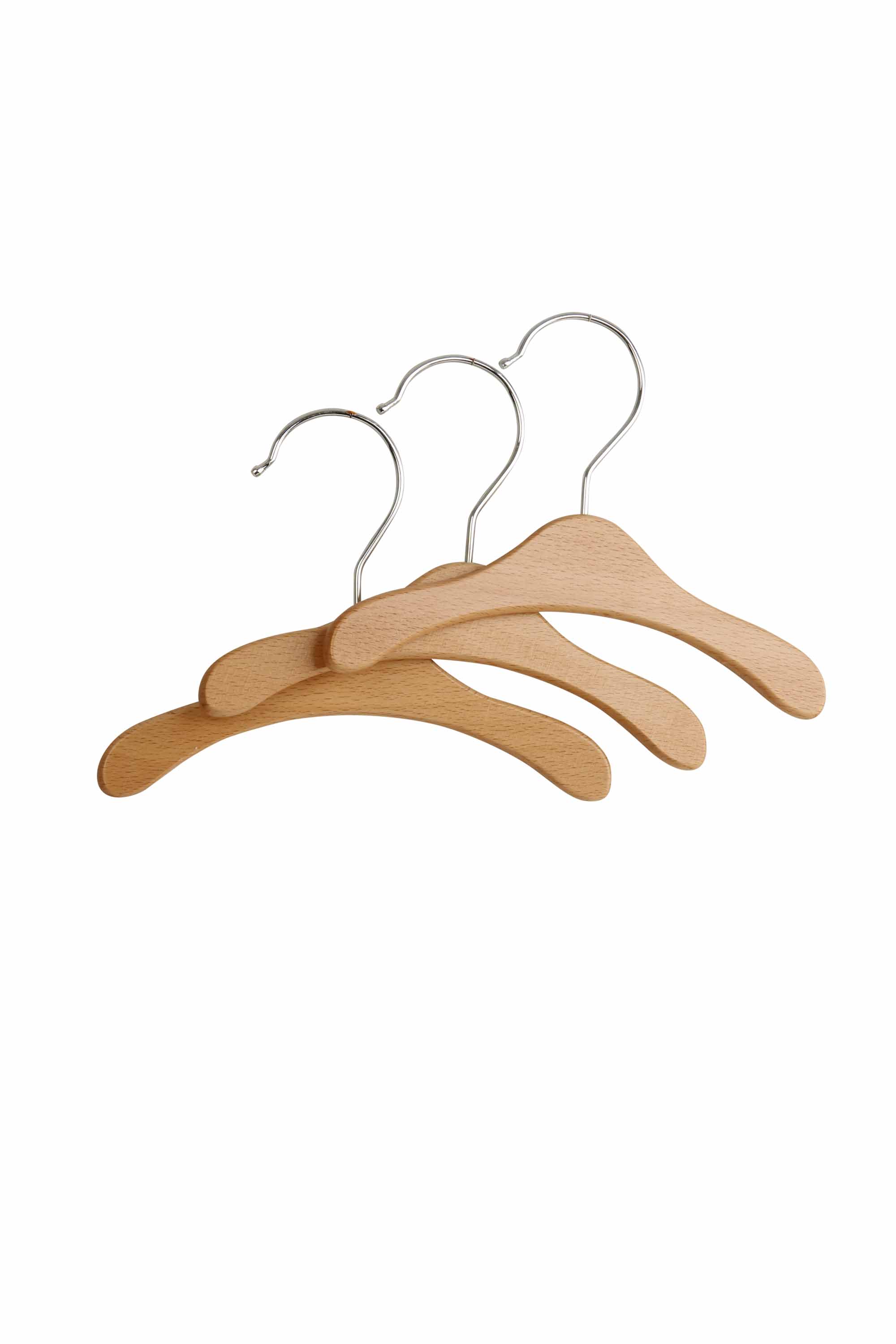 0001258 Kleiderbügel aus Holz (3er Set)