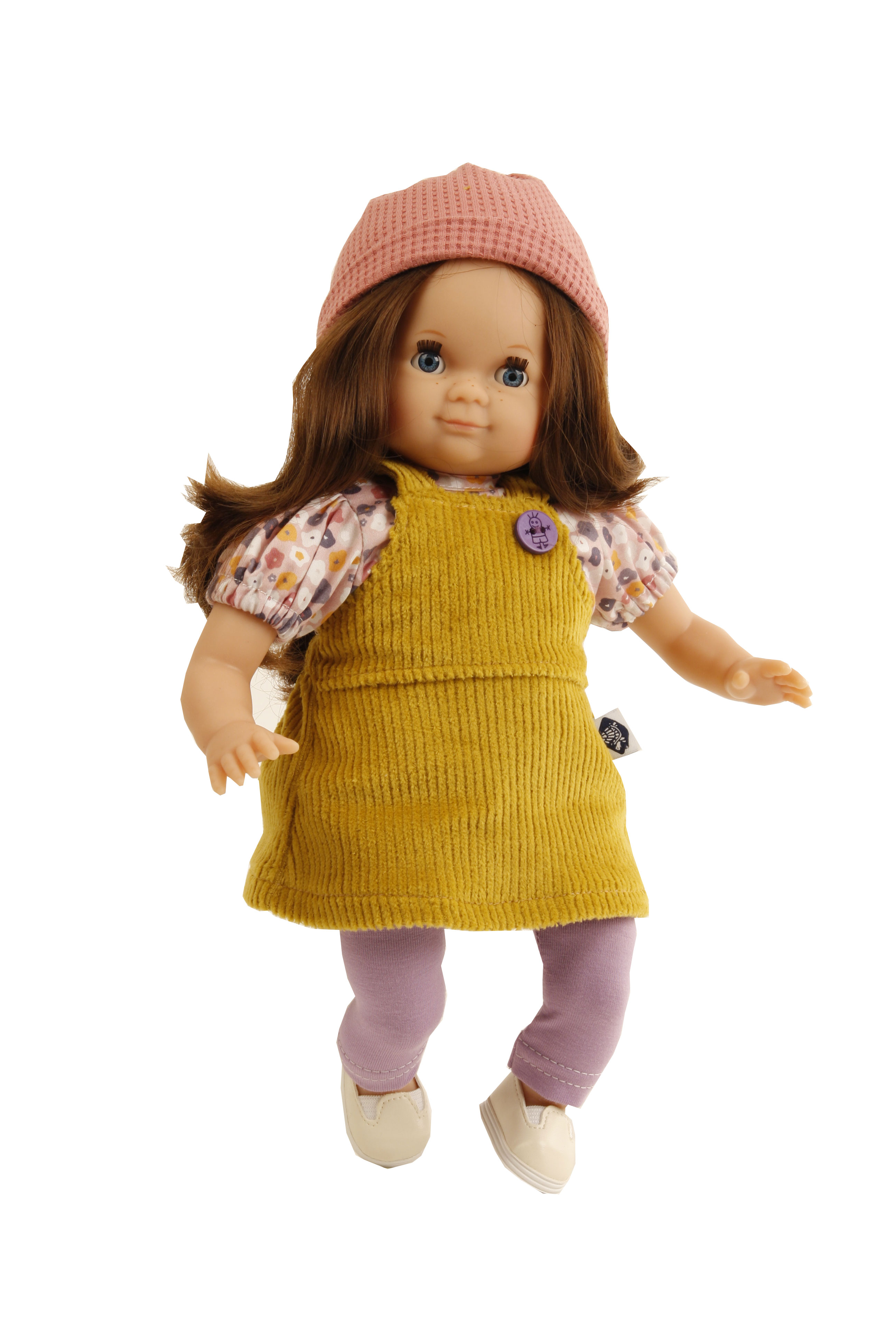Kleidung zu Puppe Schlummerle 32 cm, Kleidung Cordrock senf
