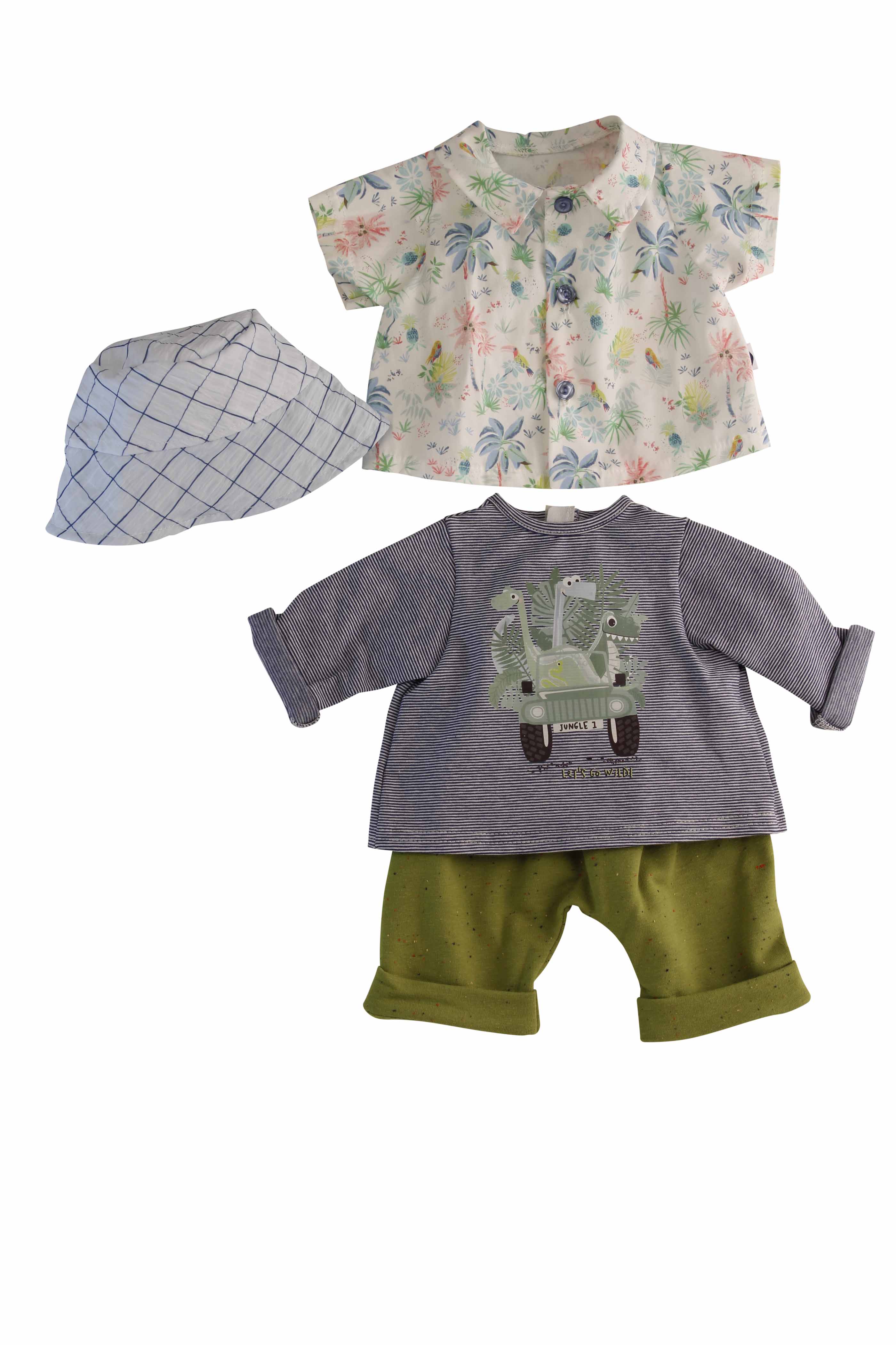0052234 Kleidung zu Puppe 52 cm Peterle/Klara/Elli/Julchen: Dschungel-Look