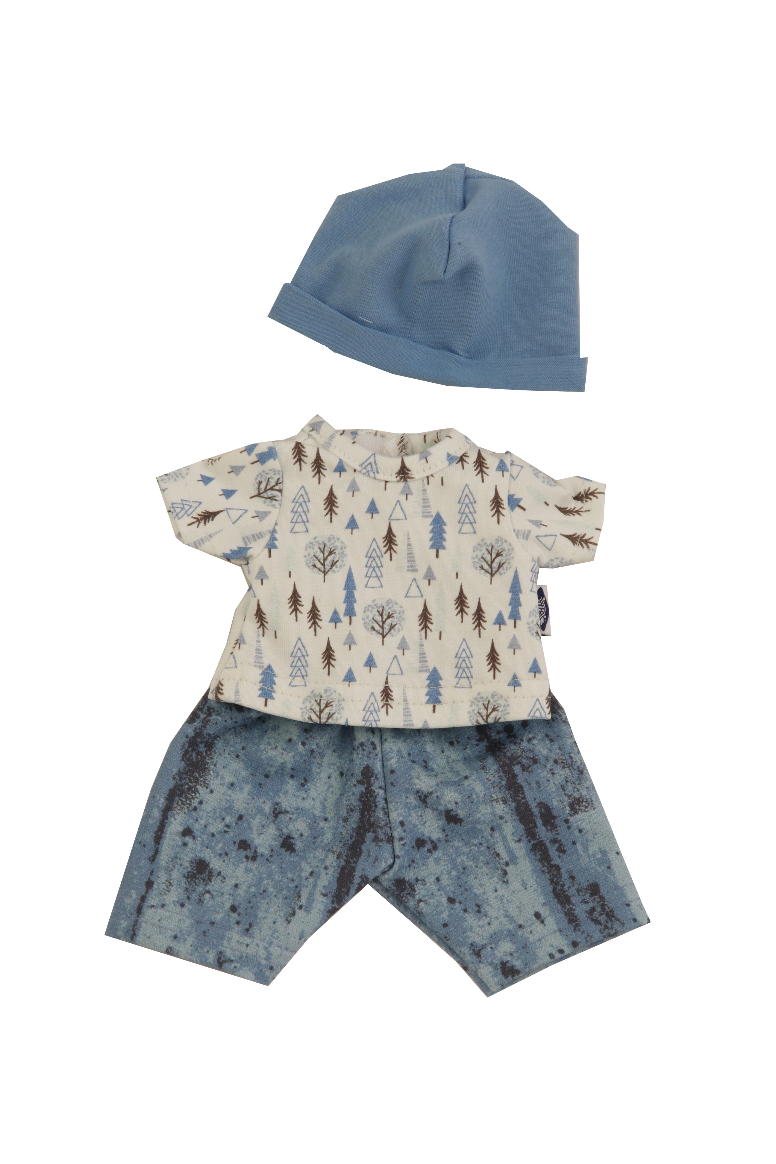 Kleidung zu Puppe Mein 1. Baby 28 cm Kleidung blau/weiss