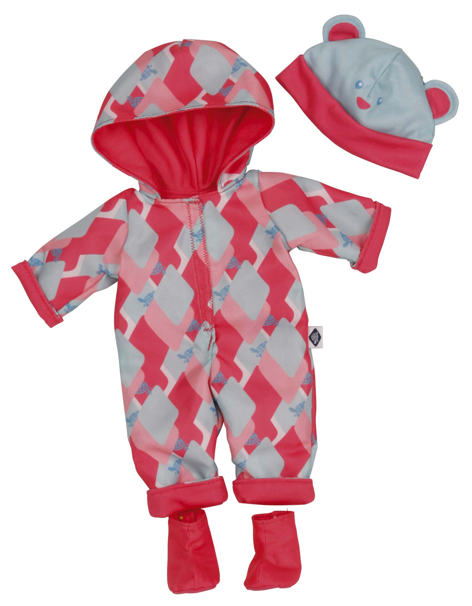 003249557a06505a7ddd Kleidung zu Puppe 32 cm Schlummerle, Winterset rot/rose/grau
