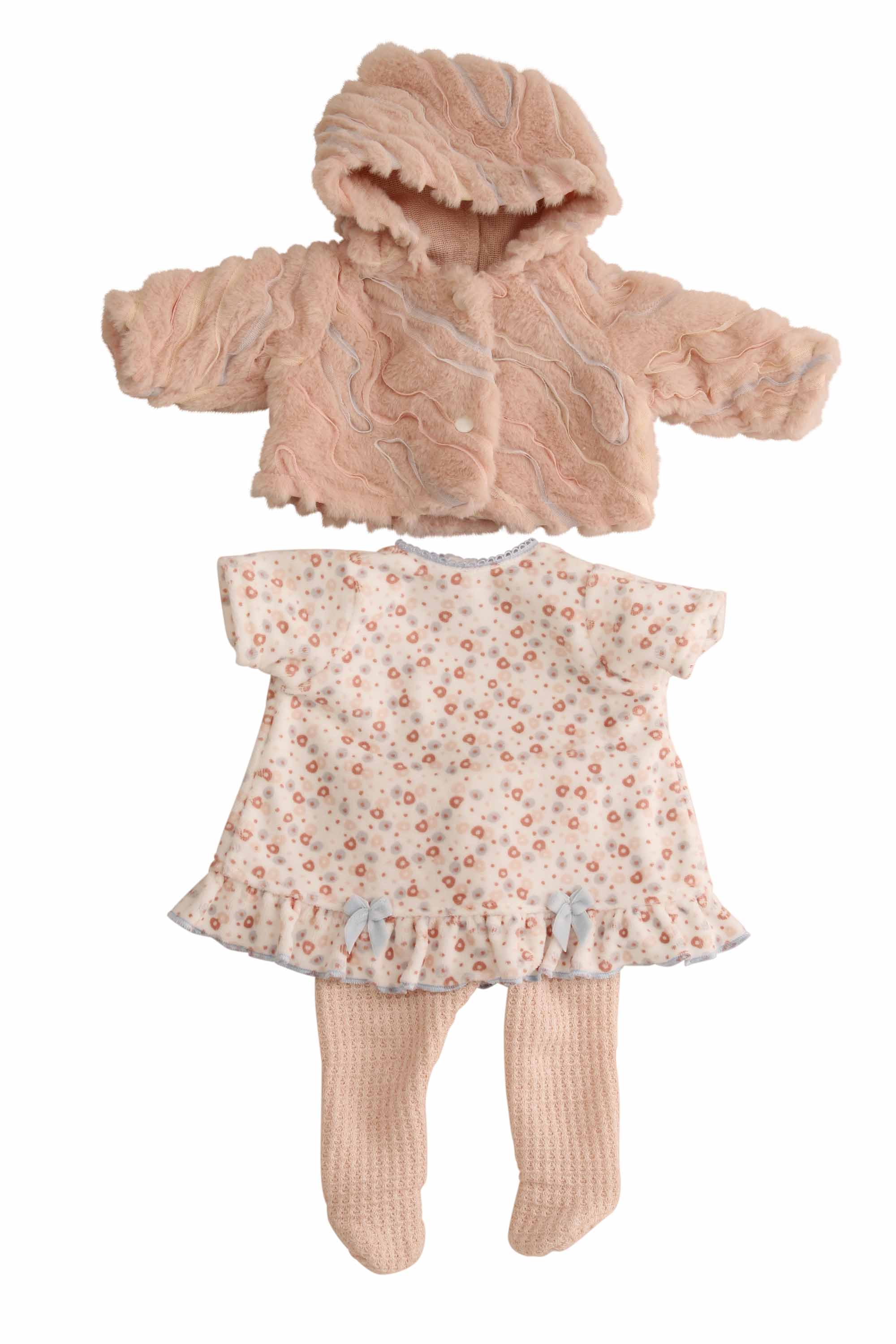 0045296 Kleidung zu Baby Amy 45 cm rose winterlich