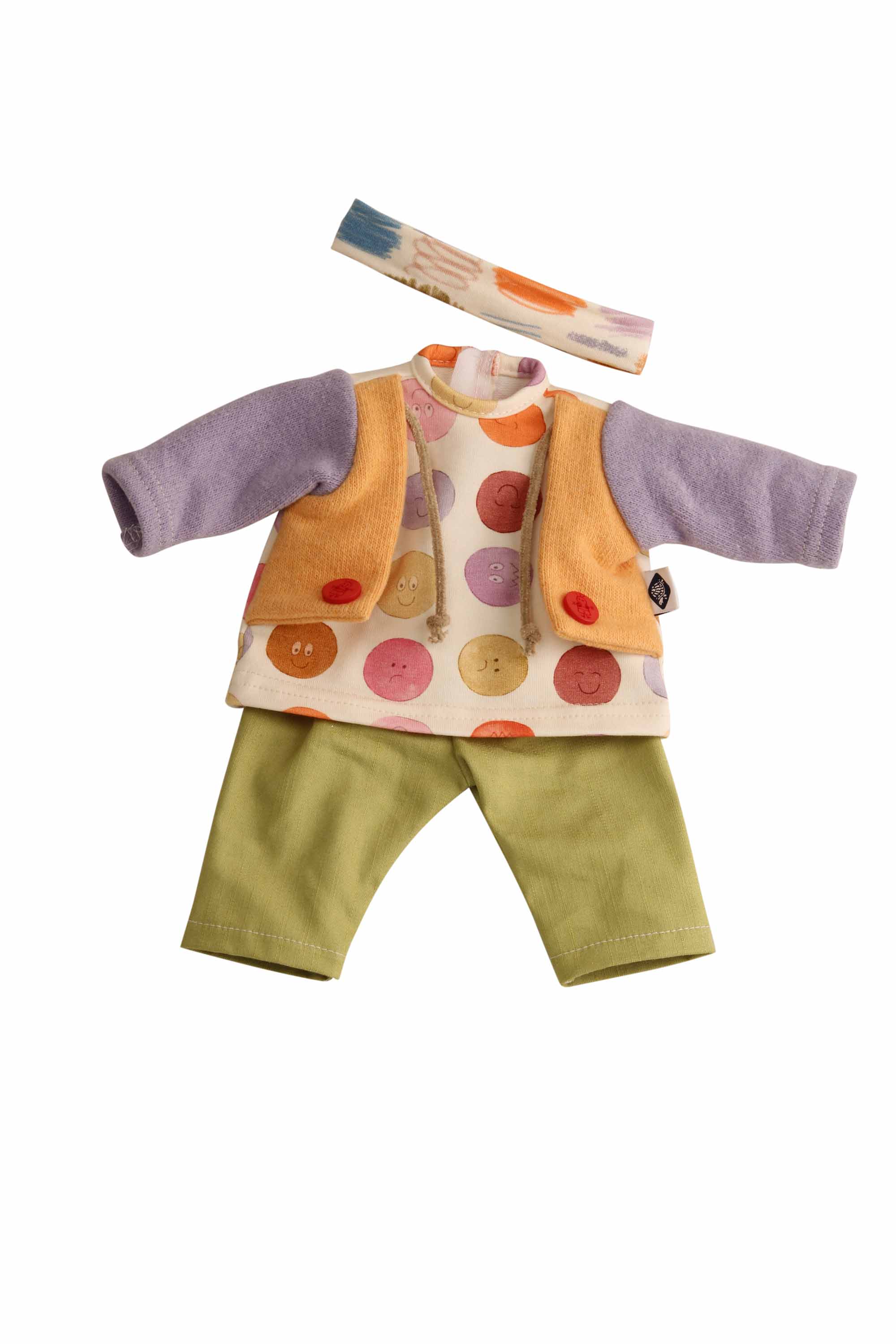 0032335 Kleidung zu Puppe Schlummerle 32 cm, Smiley-Kleidung