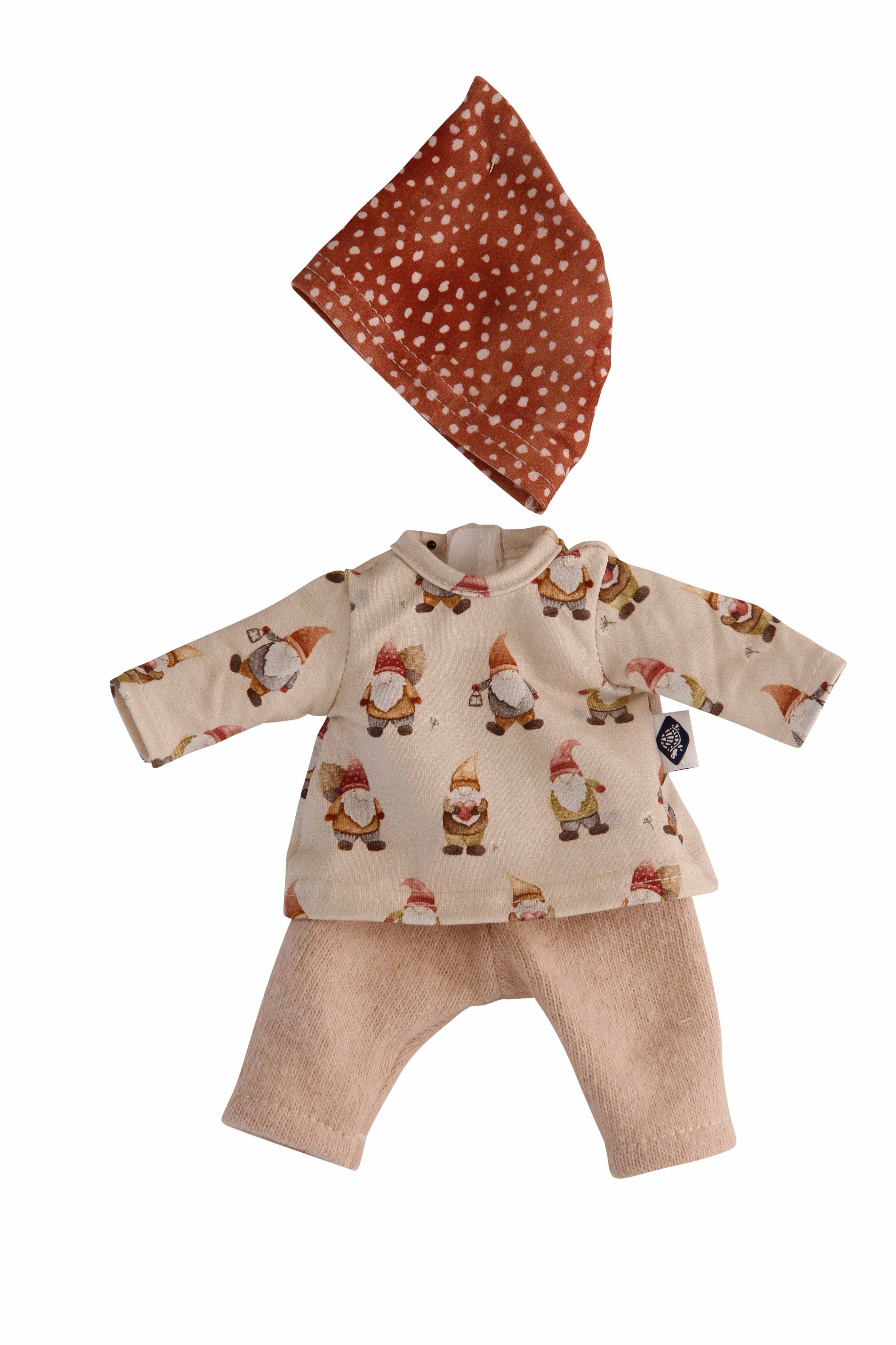 0028211 Kleidung zu Puppe Mein 1. Baby 28 cm rose/braun mit Wichteln