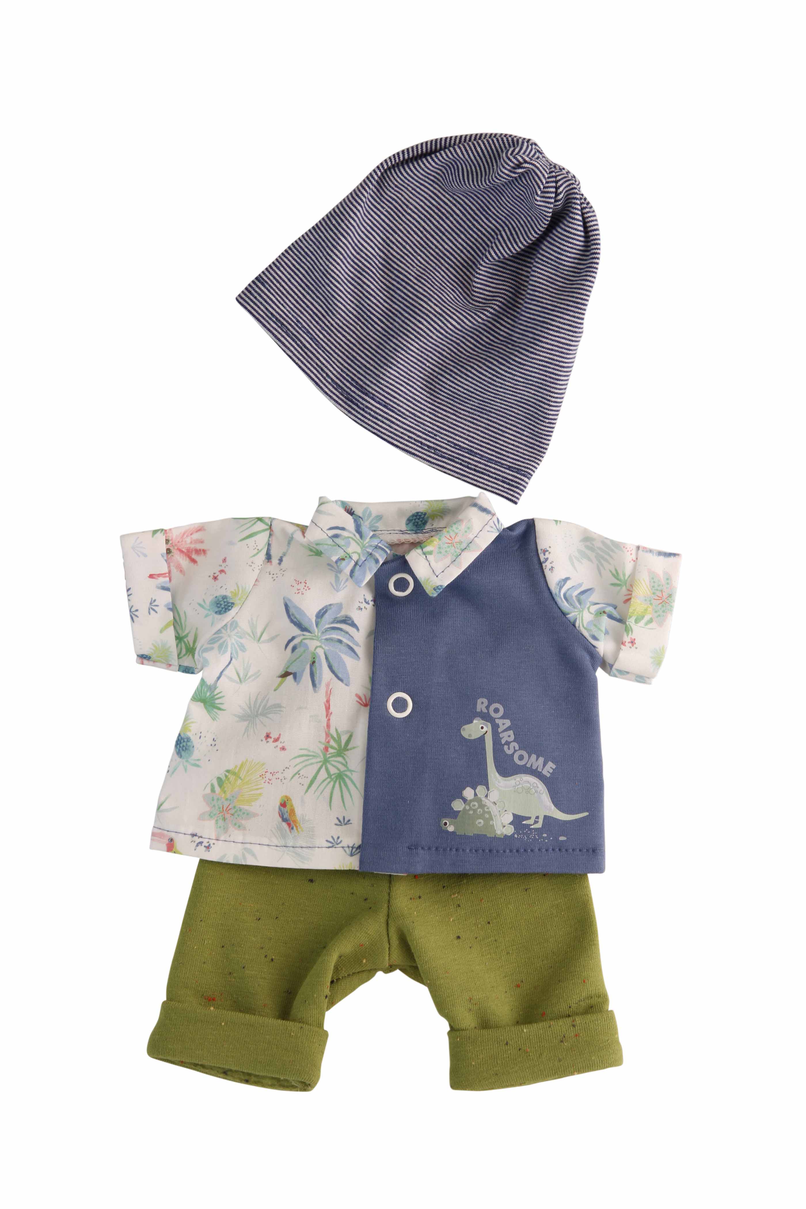 0032239 Kleidung zu Puppe Schlummerle 32 cm Junge, sommerlich mit Dinos