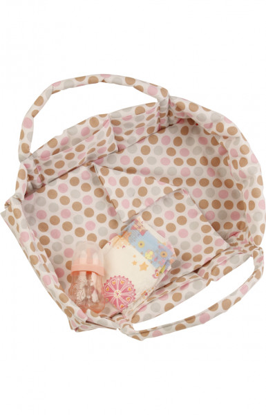 Wickeltragetasche für Puppen bis 32 cm Farbe rose/braun