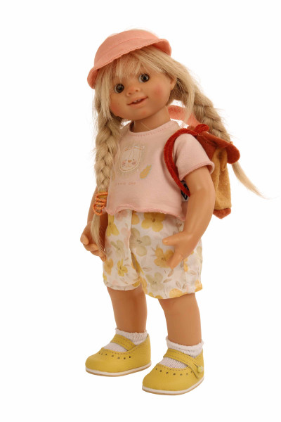 Puppe Müller-Wichtel Frieda 30 cm blonde Haare, Sommeroutfit