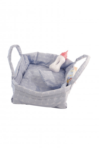 Wickeltragetasche blau für Puppen bis 32 cm und 45 cm