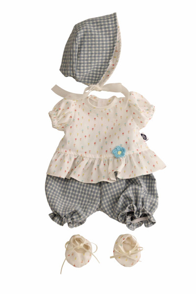 Kleidung zu Baby Strampelchen 31+35+45 cm blau/weiss