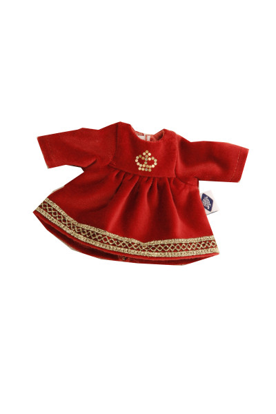 Samtkleid rot zu Stehpuppe Gr. 18