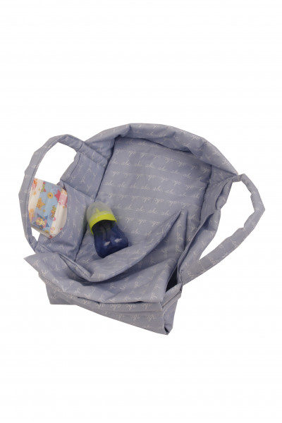 Wickeltragetasche blau für Puppen bis 32 cm