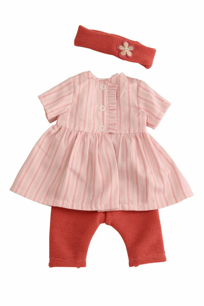 Kleidung zu Puppe 37 cm Schlummerle/Strampelchen/Schlenkerle/Lenchen- rose/rot