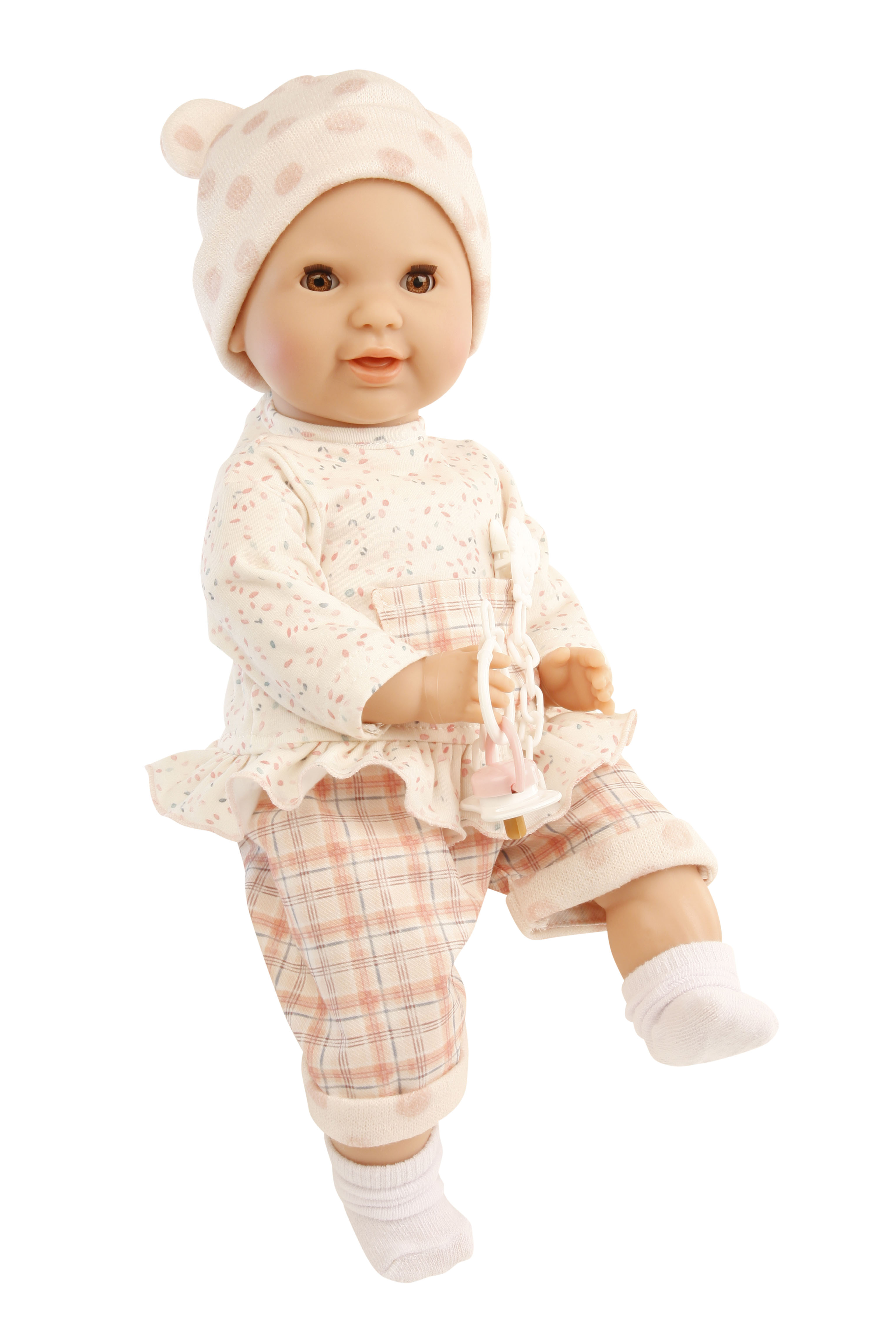 3-tlg Set Outfit Kleid Schuhe SK Strampelchen Schildkröt Baby  Puppen 15-17 cm 