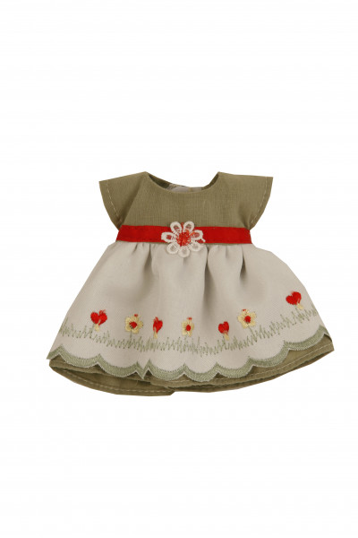 Kleid für Stehpuppe 18 cm, sommerlich