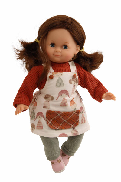 Puppe Schlummerle 32 cm braune Haare, blaue Schlafaugen, Kleidung Püppi