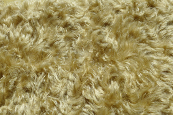 curly mohair plush 15 mm olivebrown