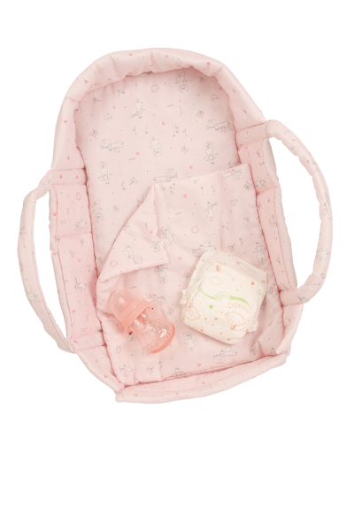 Wickeltragetasche für Puppen bis 45 cm in Farbe rose