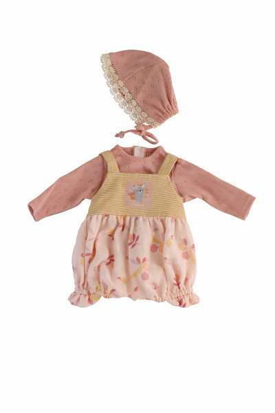 Kleidung zu Baby Amy 45 cm rose mit Früchten