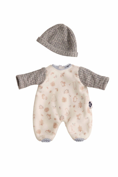 Kleidung zu Puppe Mein 1. Baby 28 cm Overall blau/weiss