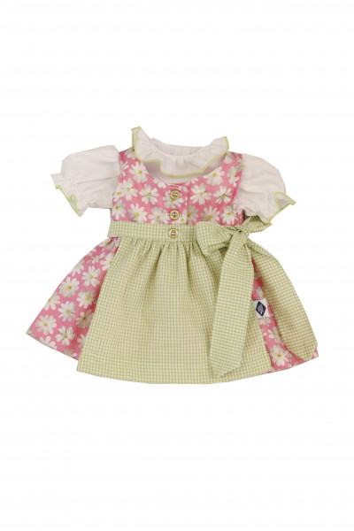 Kleidung zu Stehpuppe 41 cm Dirndl rose/grün