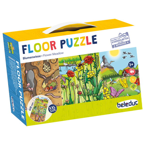 Floor Puzzle "Discover the flower meadow" by Beleduc