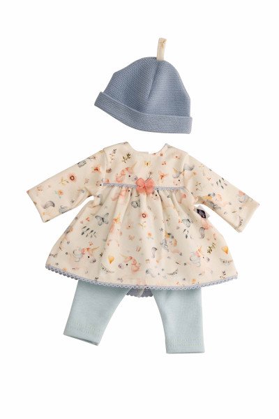Kleidung zu Puppe Schlummerle 32 cm, Kleidung Einhorn blau/weiss