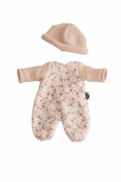 Kleidung zu Puppe Mein 1. Baby 28 cm Overall rose/weiss