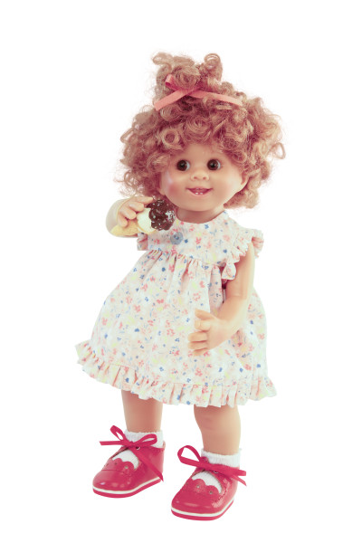 Puppe Müller-Wichtel Ida 25 cm rote Haare, Kleidung sommerlich