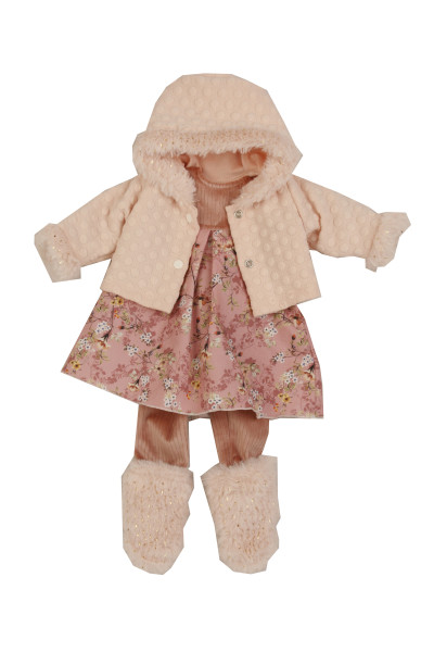 Kleidung zu Puppe Elli/Klara/Julchen 52 cm Blumenkleid+ Jacke
