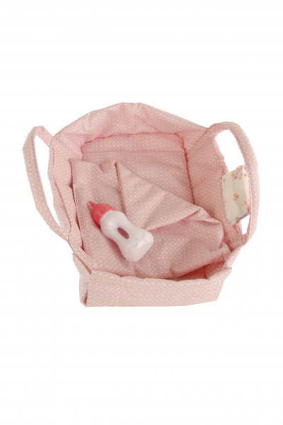 Wickeltragetasche für Puppen bis 32 cm Farbe rose/braun