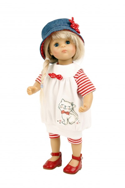 Lisa von Sieglinde Frieske 28 cm, blonde Haare, Kleidung weiss/rot/blau