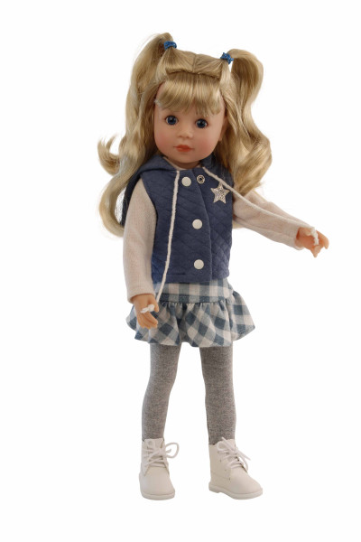 standing doll "Yella" 46 cm blond wig, blue eyes